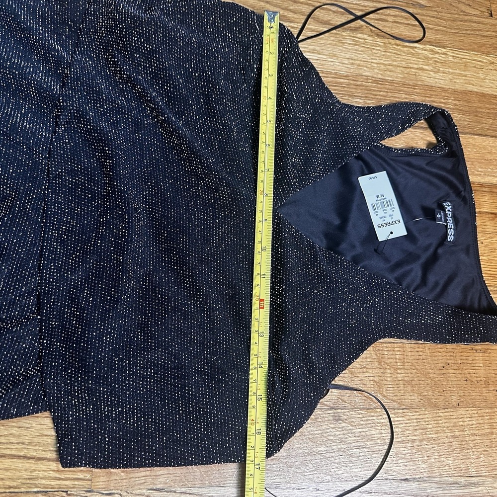 Express Party Dress Metallic Sparkle Sleeveless Womens Size M Cocktail NWT $79 - Picture 7 of 7